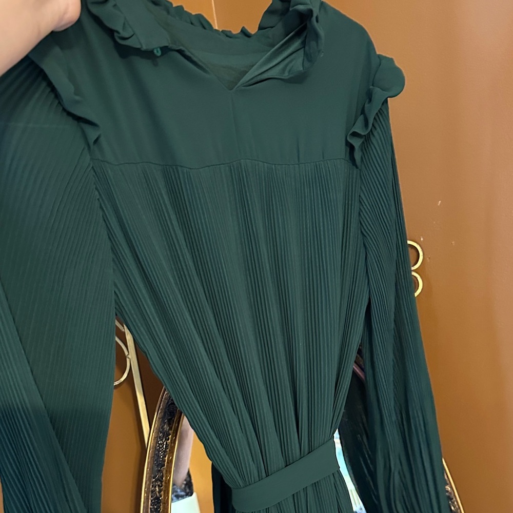 Elegant green, Long Sleeve Women's Dress